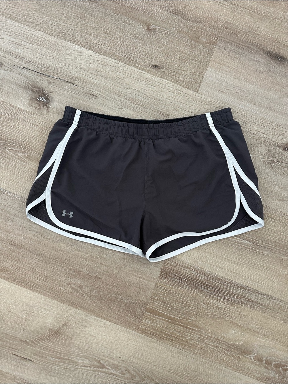 Under Armour Gray Athletic Shorts with White Trim